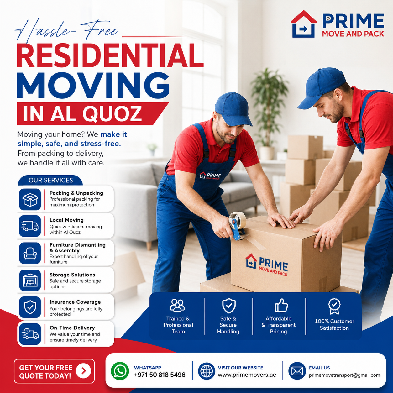 Residential Moving in Al Quoz